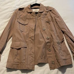 J crew twill chino jacket khaki tan beige size small 4